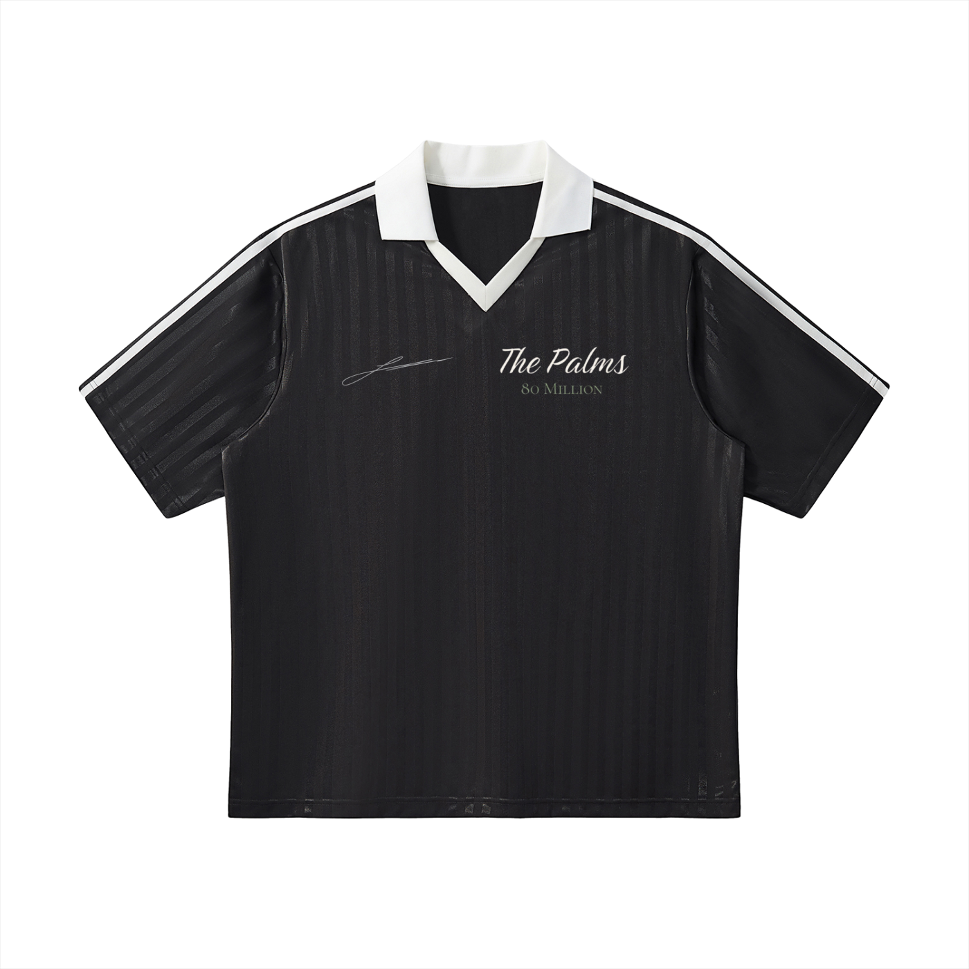 The Palms Signature Contrast Collar Striped Soccer Jersey