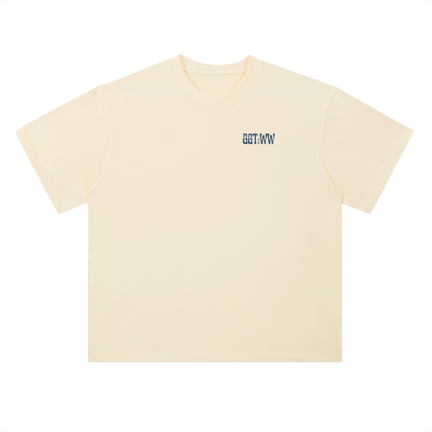 Blueberry Heavyweight Drop Shoulder Cotton T-Shirt