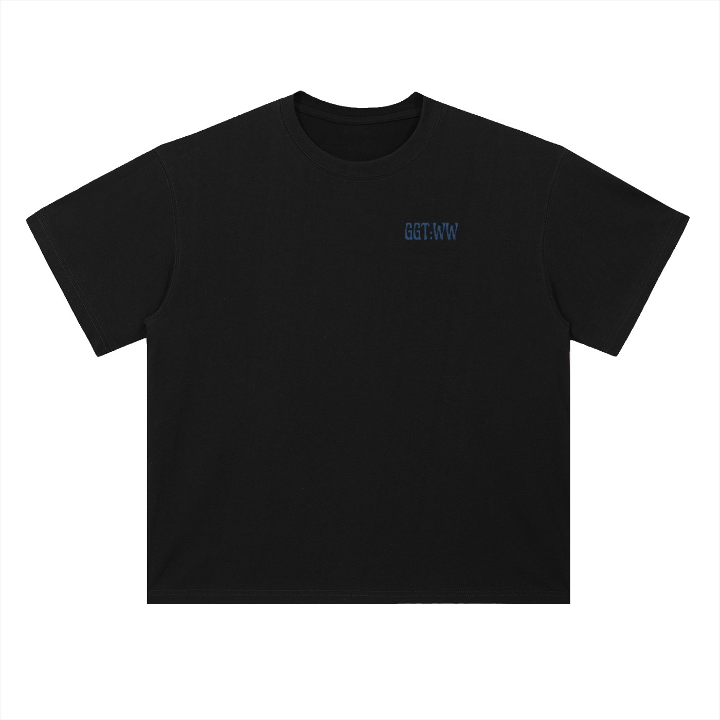 Blueberry Heavyweight Drop Shoulder Cotton T-Shirt