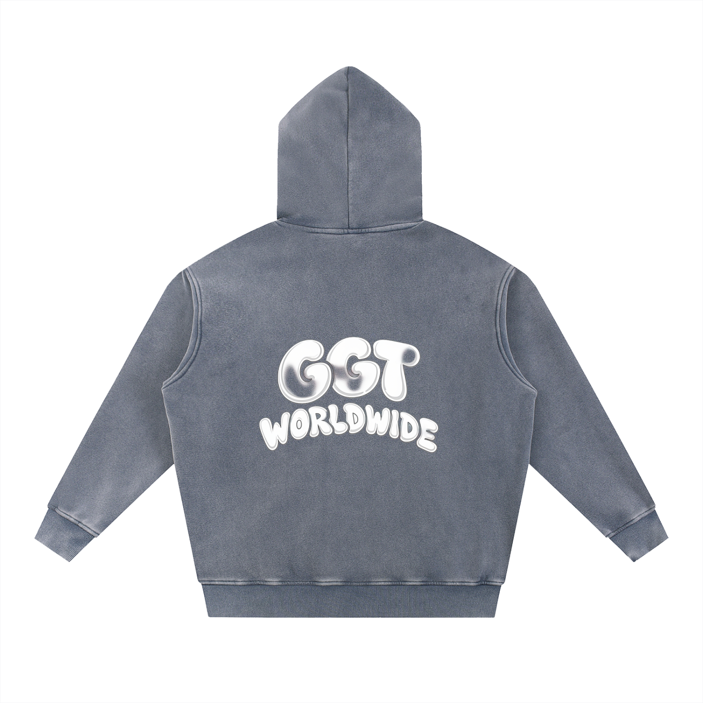 GGT Branded Snow Wash Fleece Oversize Hoodie