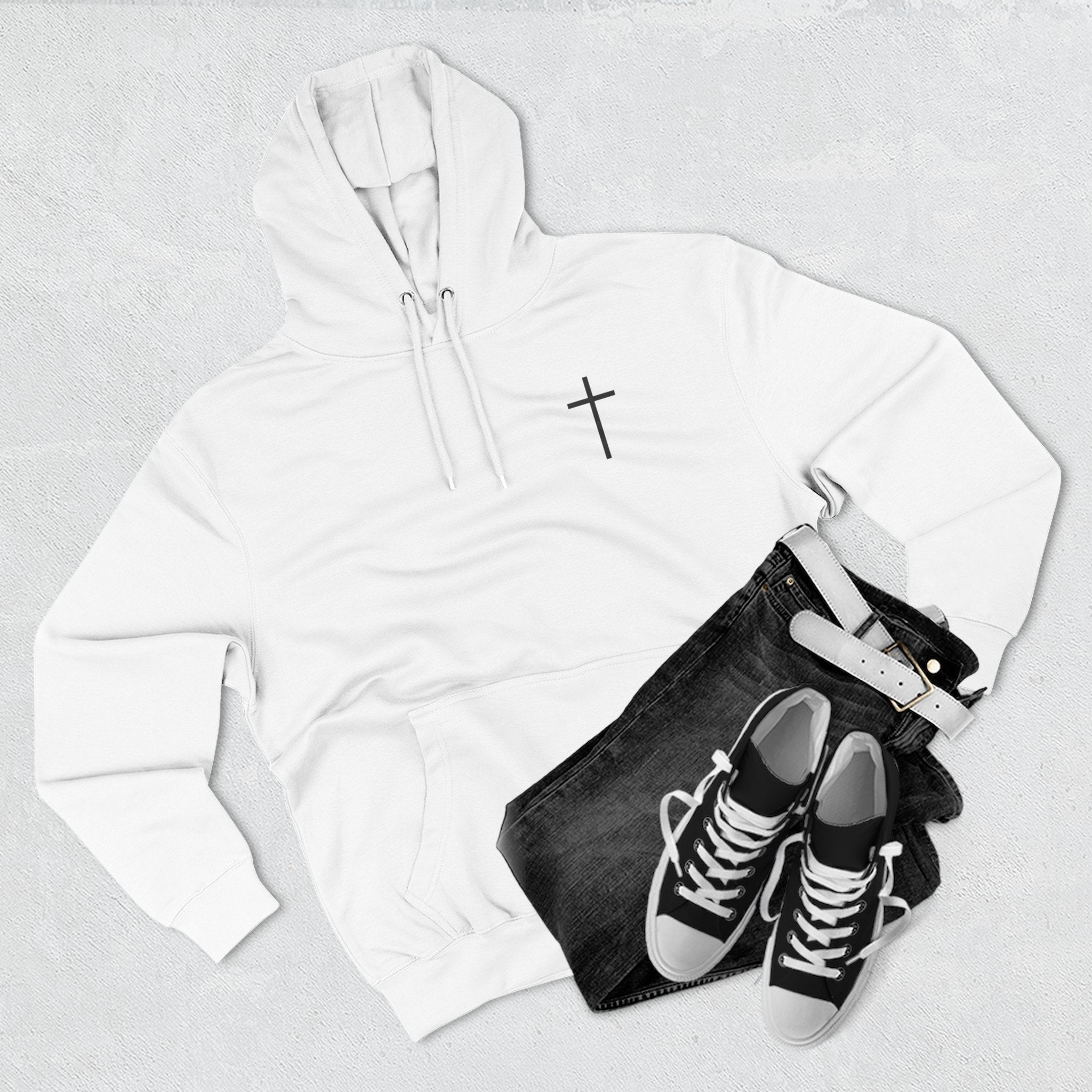 GGT Christian Cross Hoodie — "Can't/Can" Philippians 4:13 Fleece Pullover