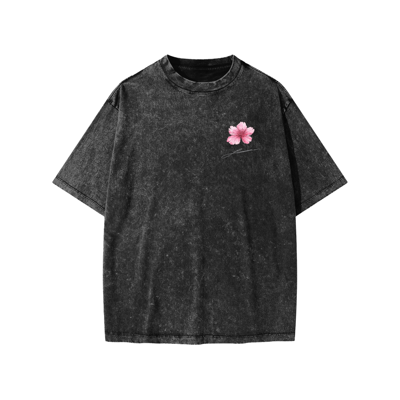 Hand Drawn Blossom Snow Washed Kids' T-Shirt
