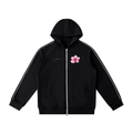 Hand Drawn Blossom Heavyweight Raglan Sleeve Zip Hoodie