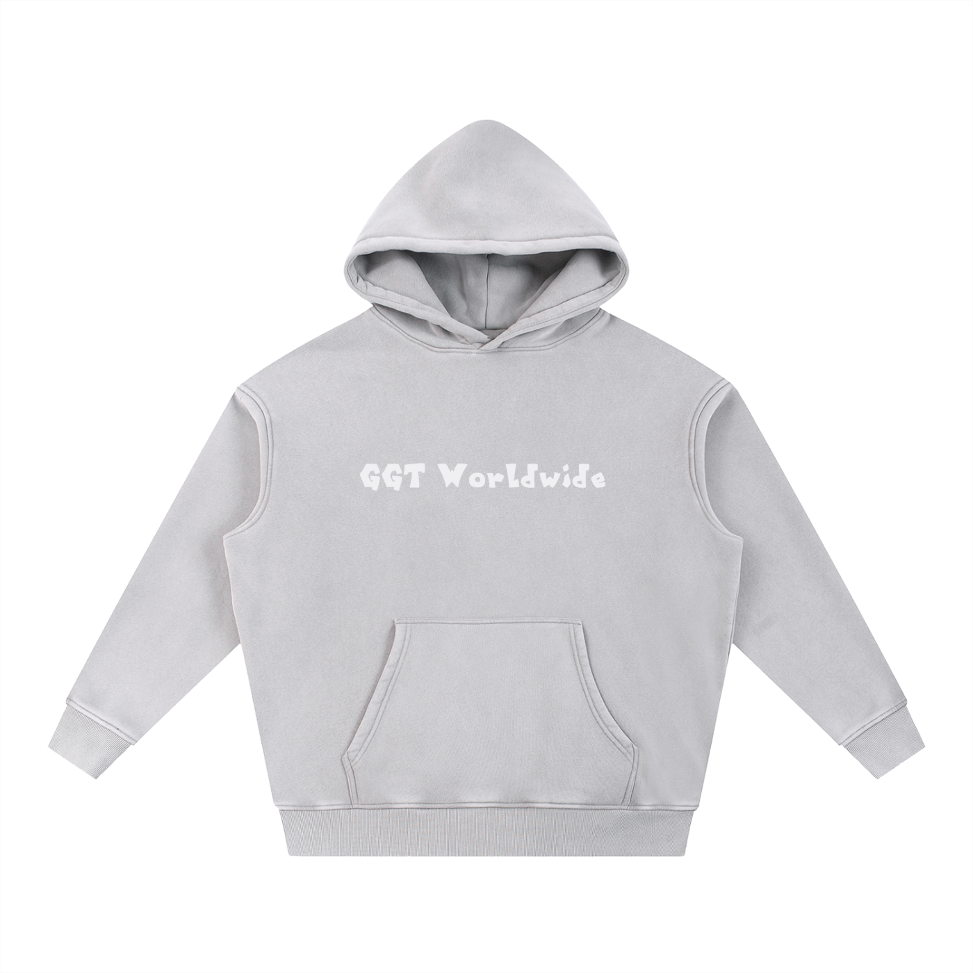 GGT Branded Snow Wash Fleece Oversize Hoodie