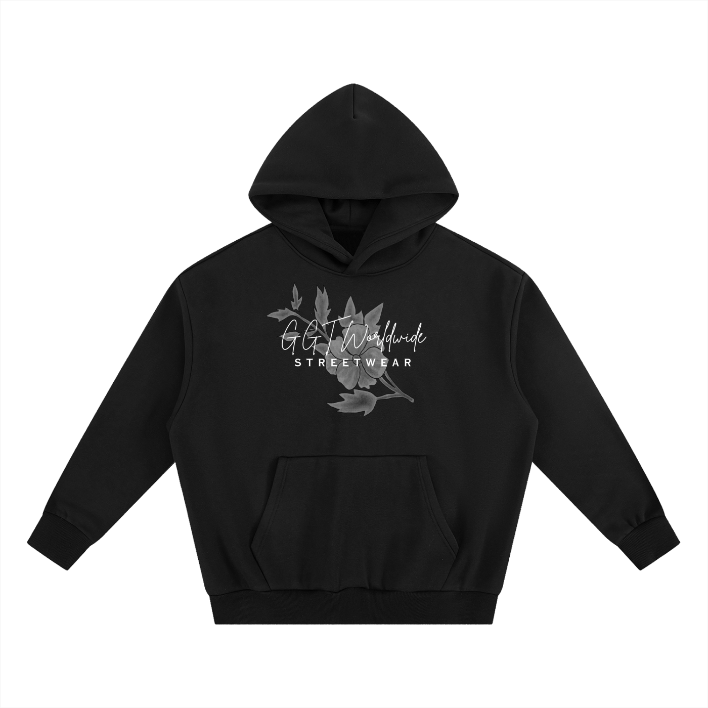 GGT Streetwear Branded Essential Heavyweight Boxy Fleece Hoodie
