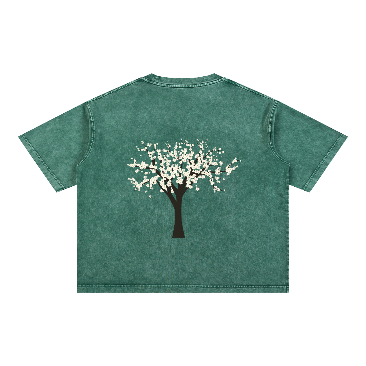 Yellow Sand Tree Mineral Wash Boxy Cotton T-Shirt