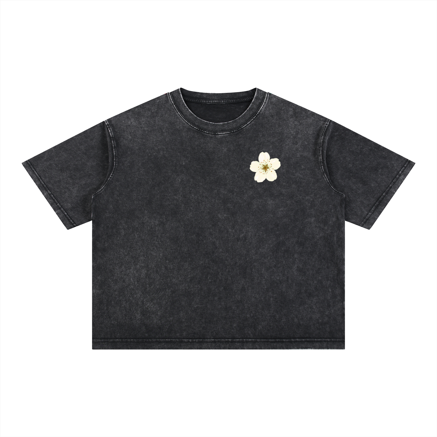 Yellow Sand Tree Mineral Wash Boxy Cotton T-Shirt
