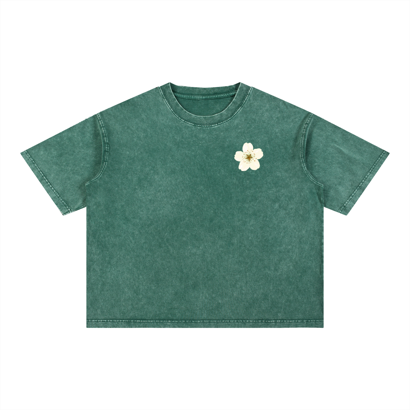 Yellow Sand Tree Mineral Wash Boxy Cotton T-Shirt