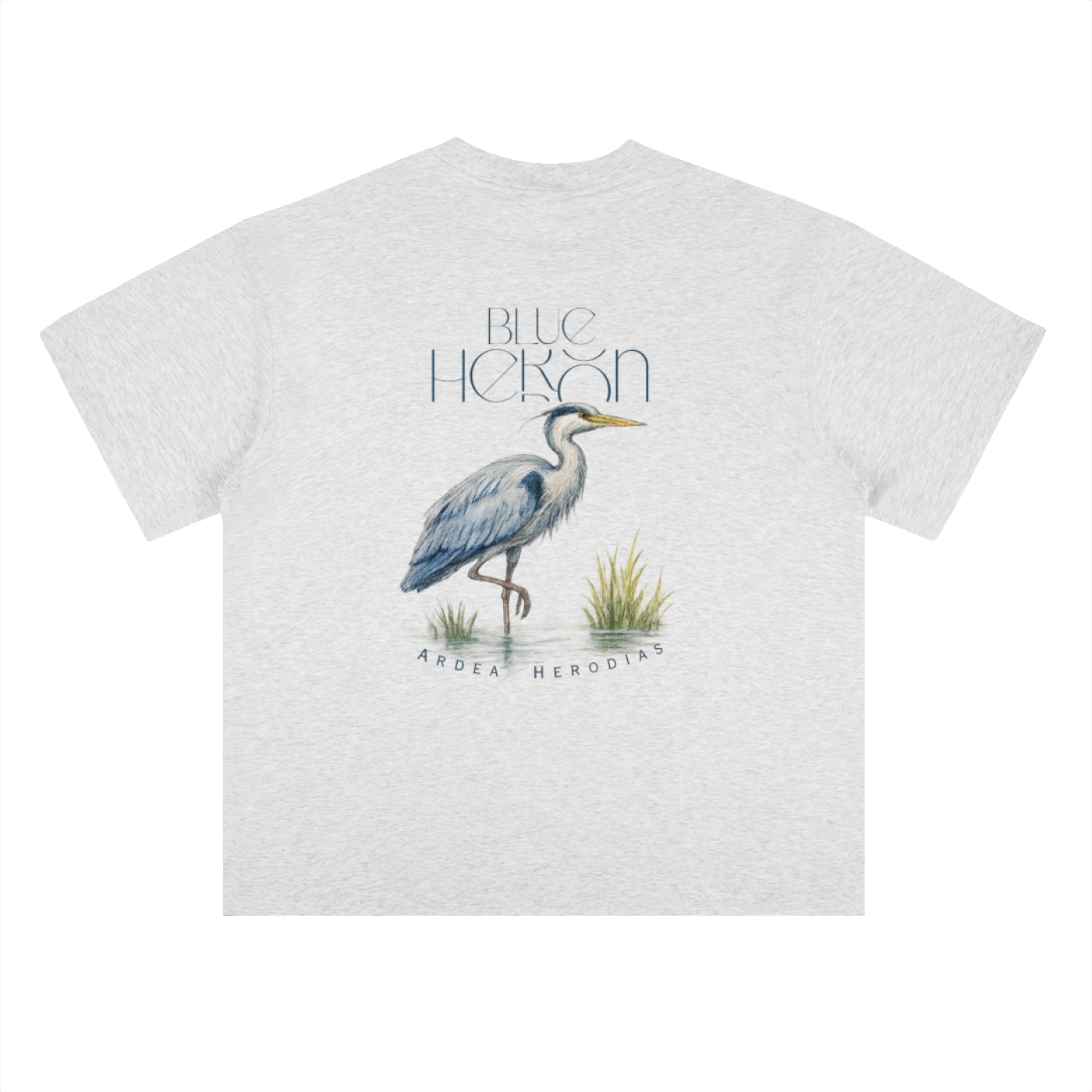 Blue Heron Heavyweight Drop Shoulder Cotton T-Shirt