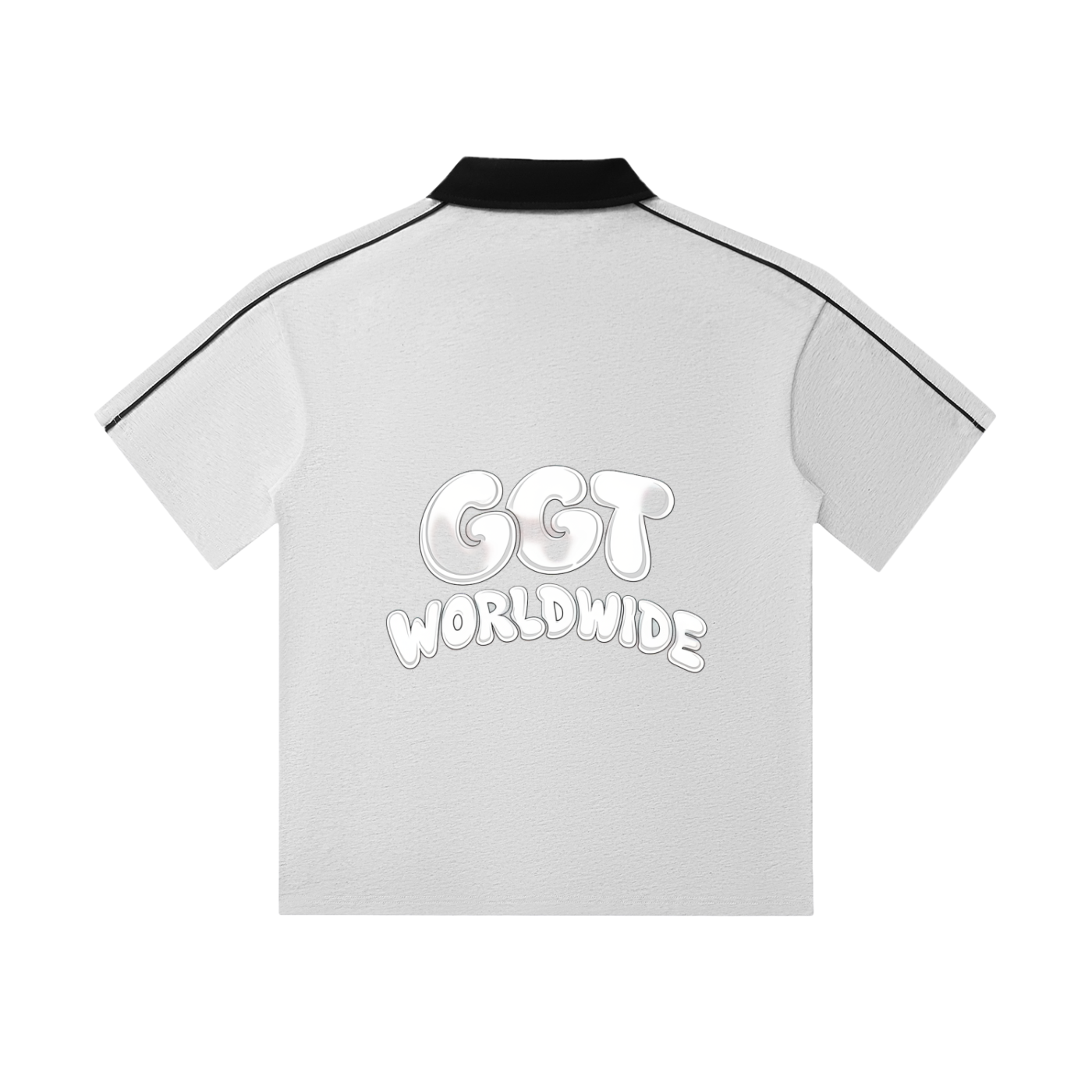GGT Branded Contrast Collar Short-Sleeve Polo Shirt