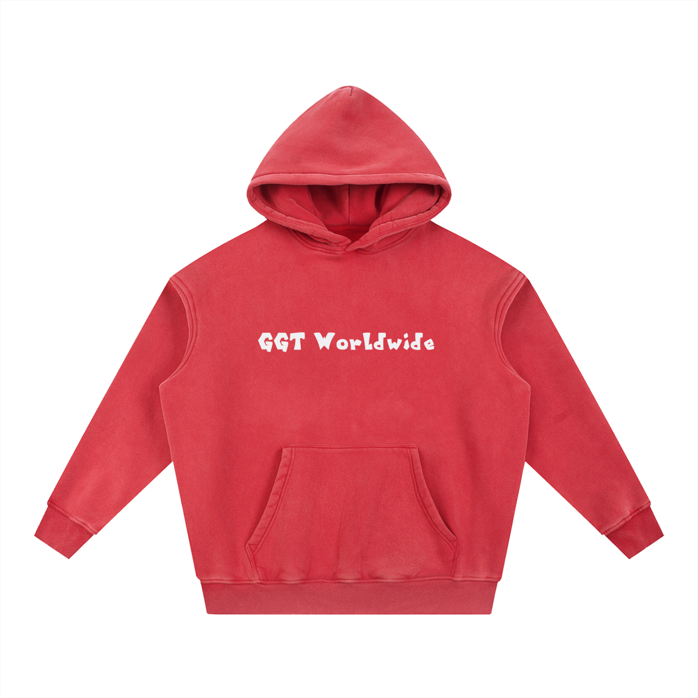 GGT Branded Snow Wash Fleece Oversize Hoodie