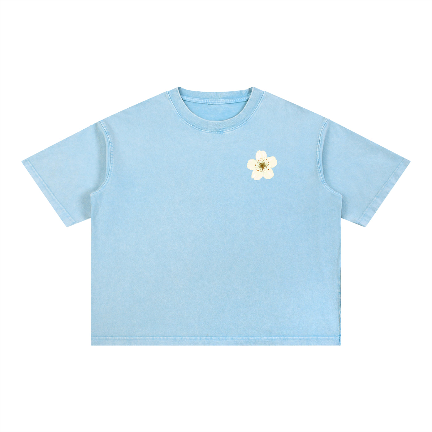 Yellow Sand Tree Mineral Wash Boxy Cotton T-Shirt