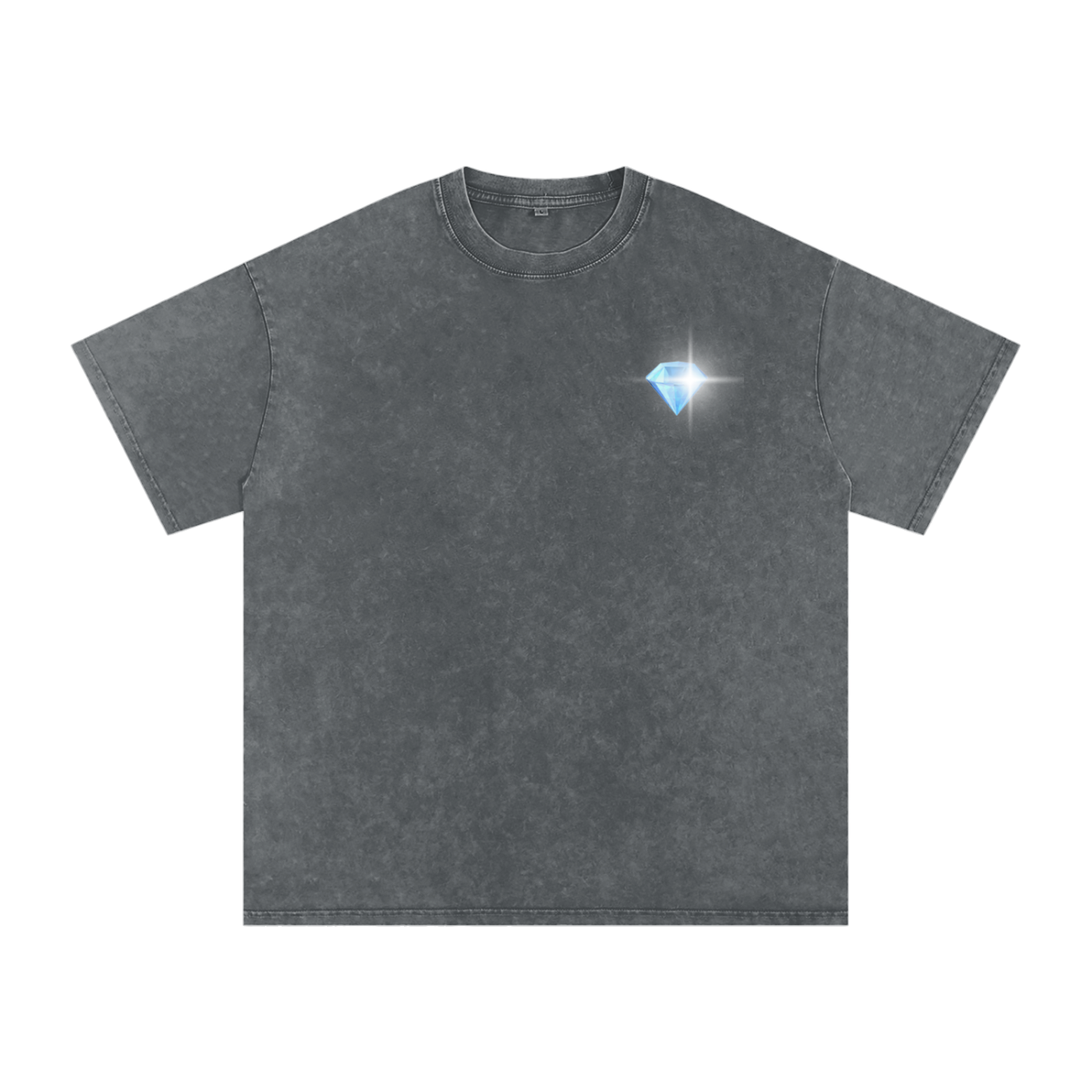 GGT Diamond Branded Snow Washed Oversized Cotton T-Shirt