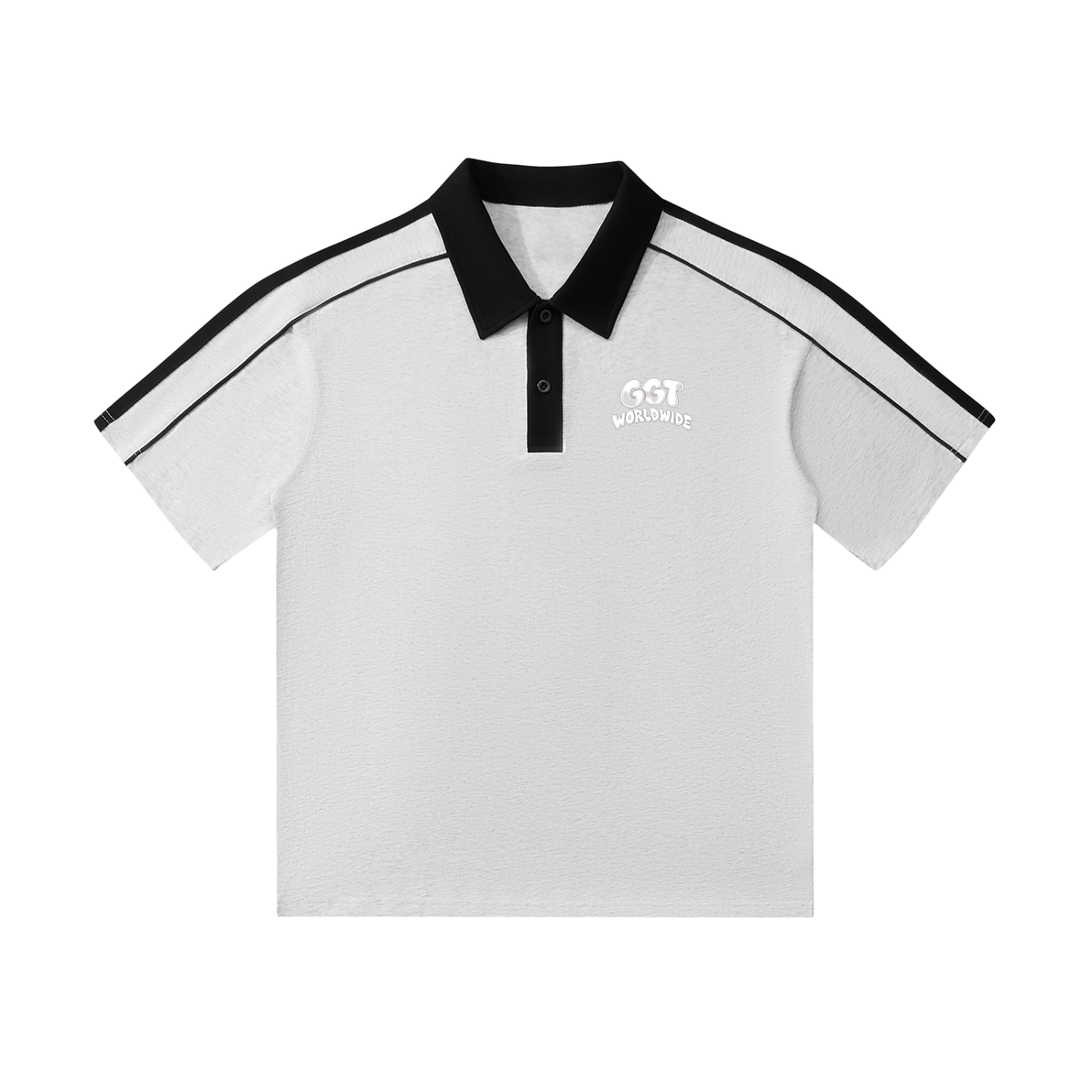 GGT Branded Contrast Collar Short-Sleeve Polo Shirt