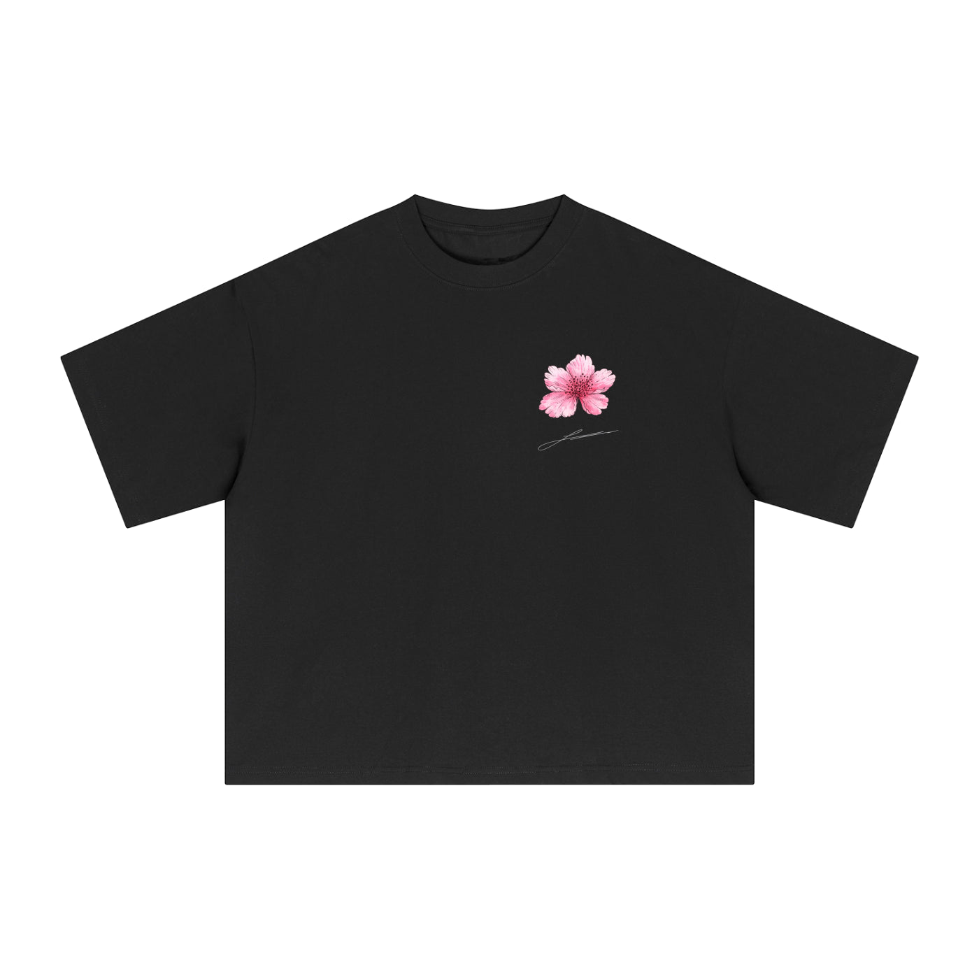 Hand Drawn Blossom Essential Sorona Boxy T-Shirt