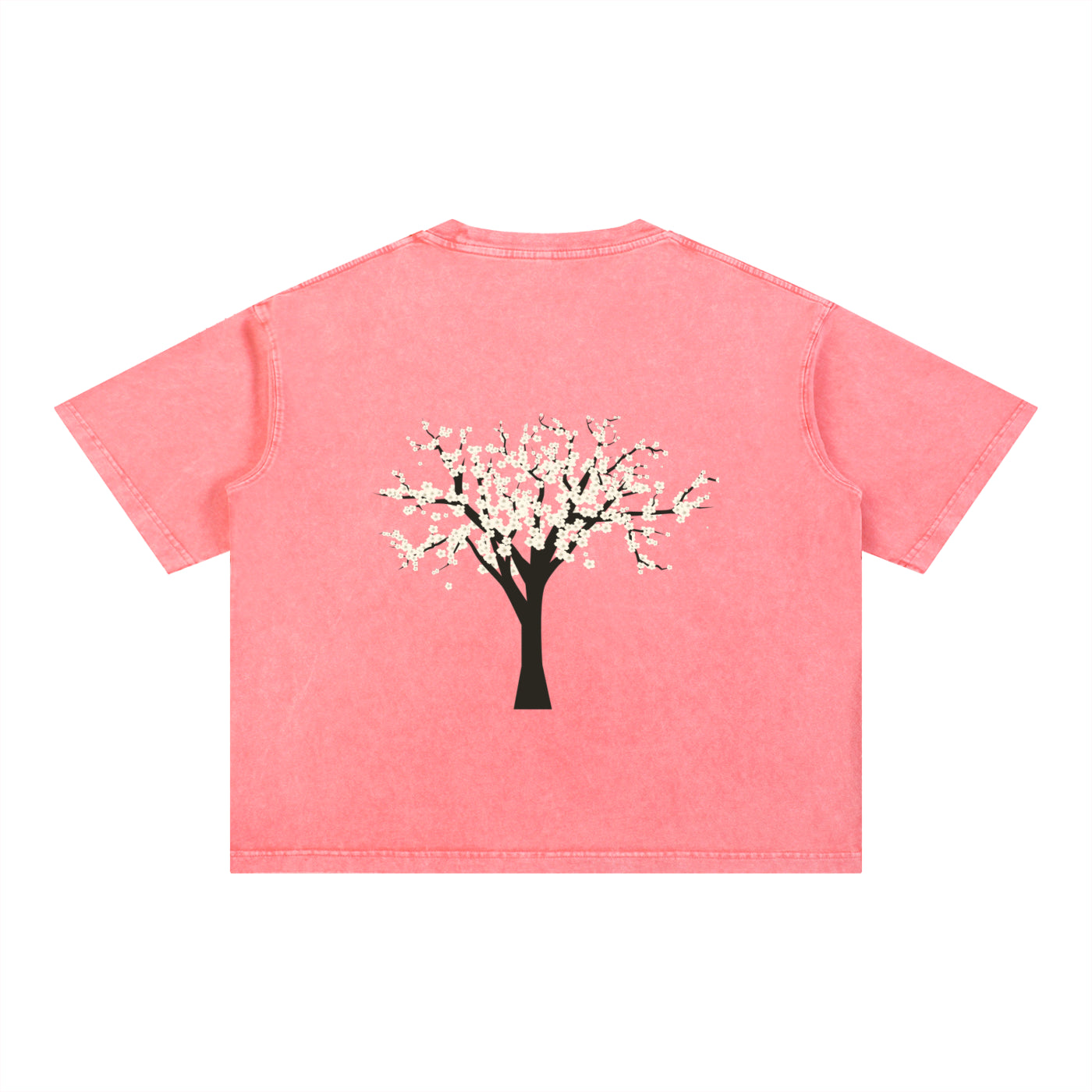 Yellow Sand Tree Mineral Wash Boxy Cotton T-Shirt