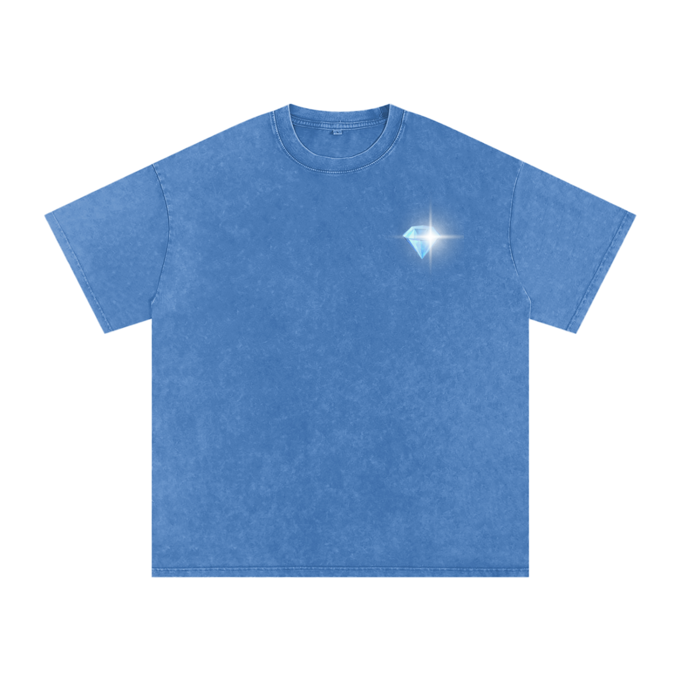 GGT Diamond Branded Snow Washed Oversized Cotton T-Shirt