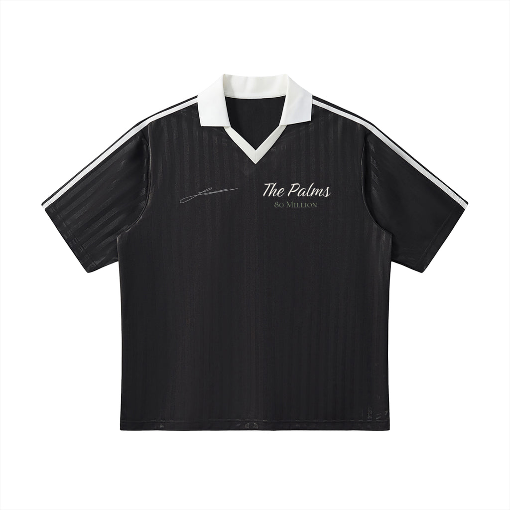 The Palms Signature Contrast Collar Striped Soccer Jersey