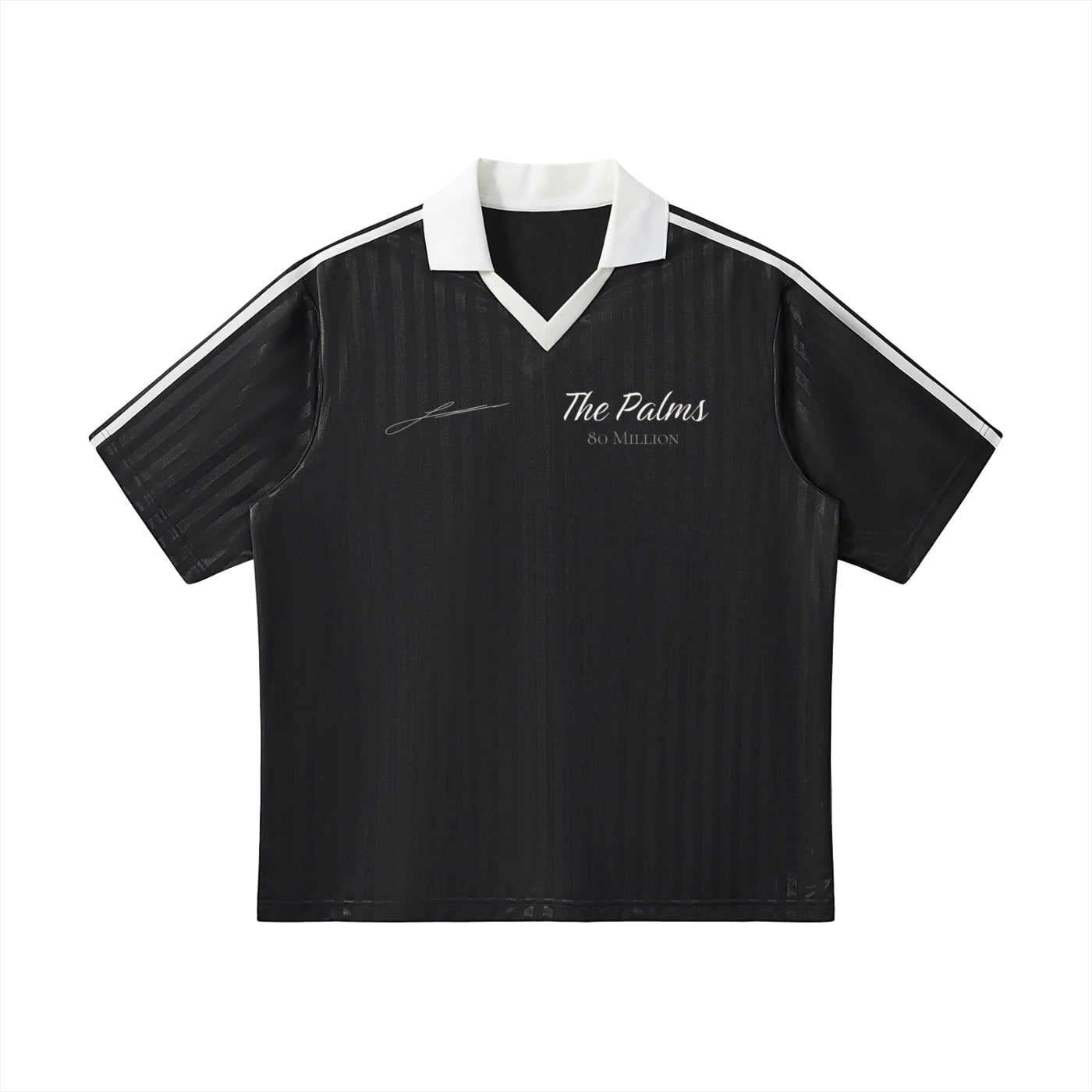 The Palms Signature Contrast Collar Striped Soccer Jersey