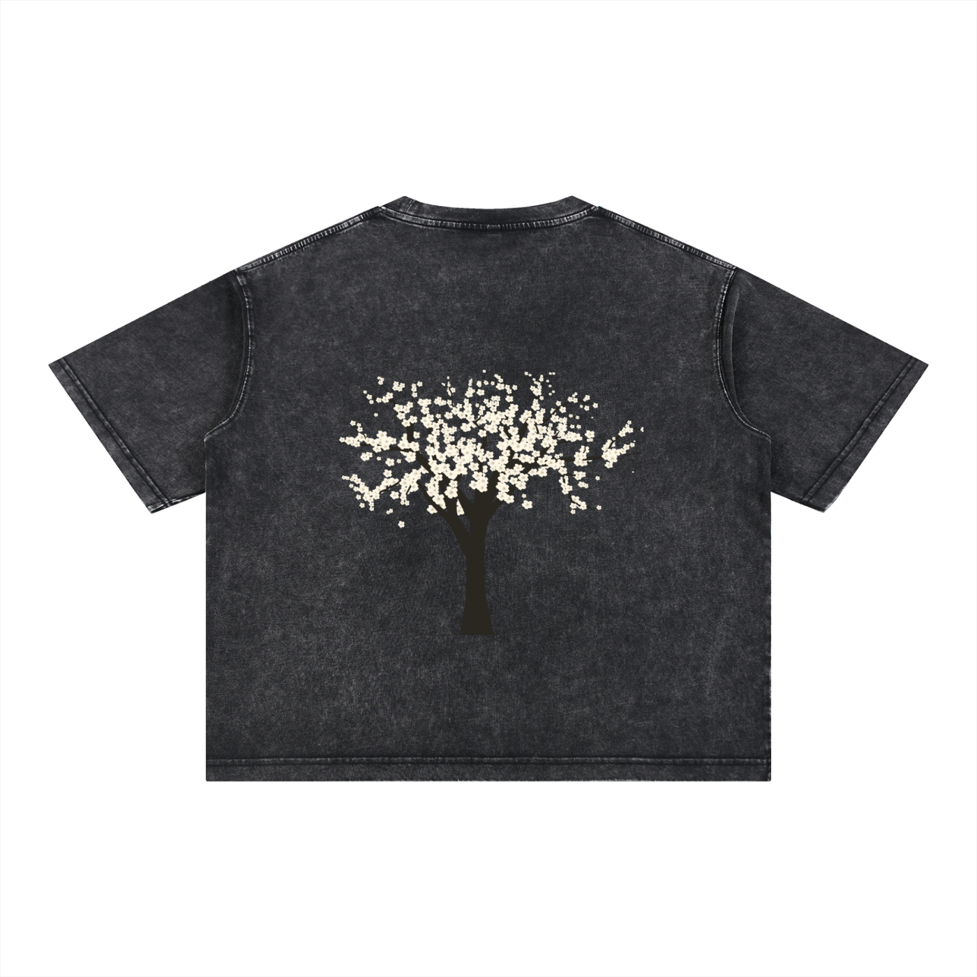 Yellow Sand Tree Mineral Wash Boxy Cotton T-Shirt