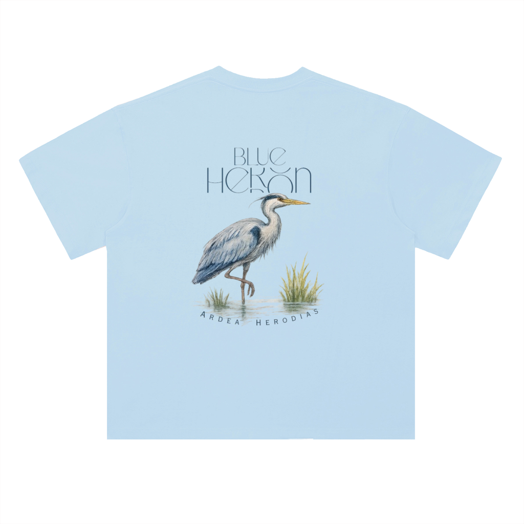 Blue Heron Heavyweight Drop Shoulder Cotton T-Shirt