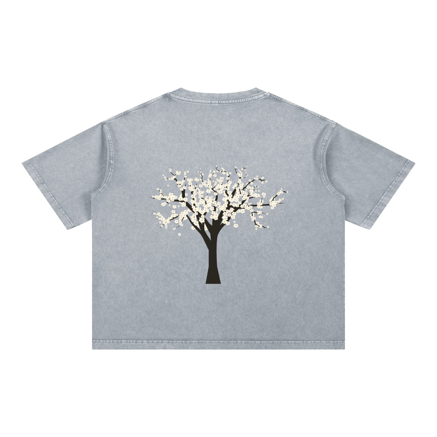 Yellow Sand Tree Mineral Wash Boxy Cotton T-Shirt