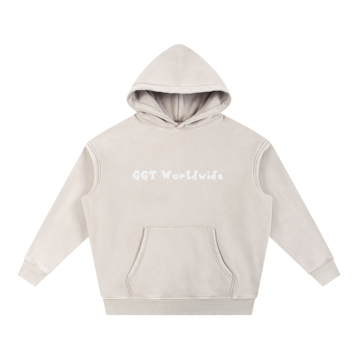 GGT Branded Snow Wash Fleece Oversize Hoodie