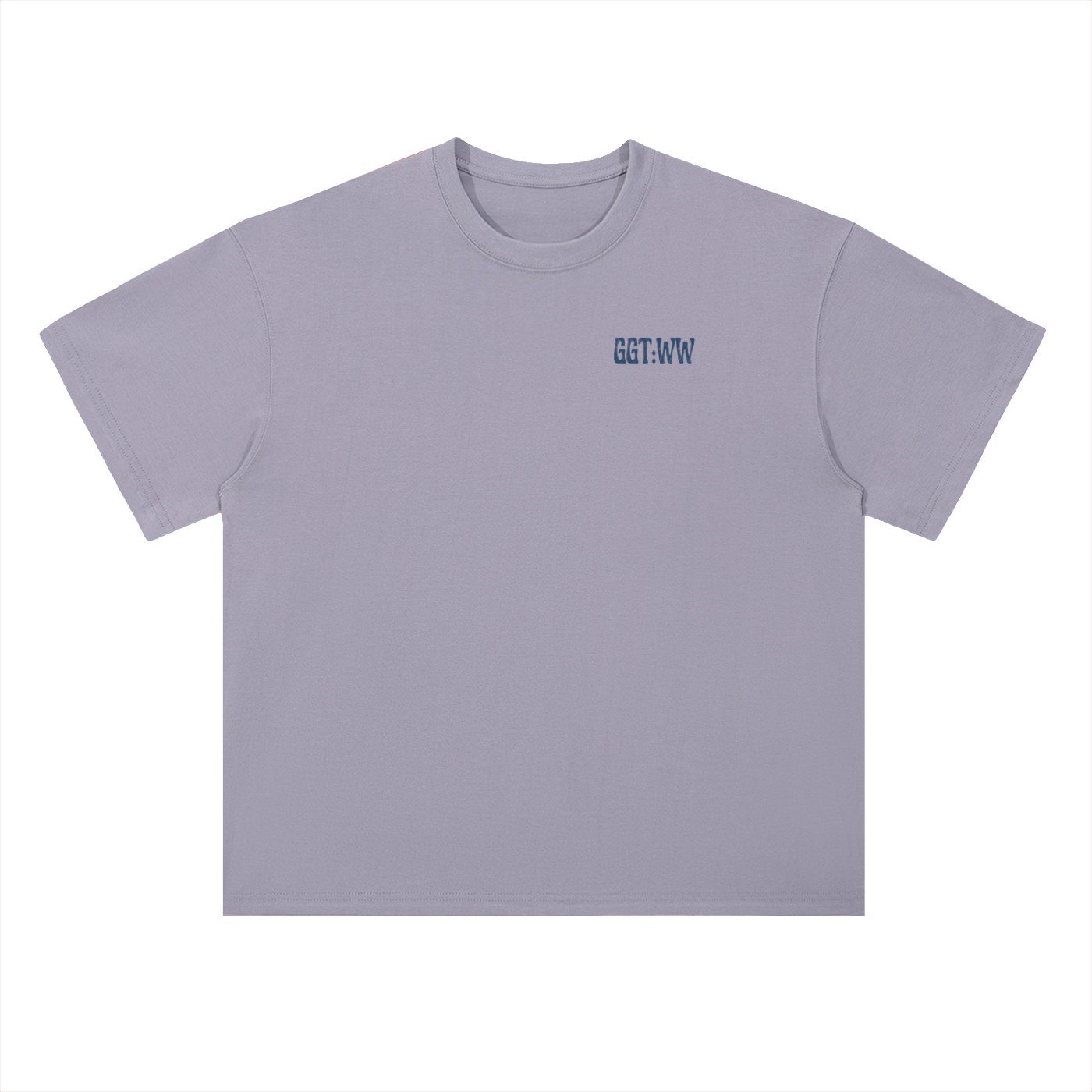 Blueberry Heavyweight Drop Shoulder Cotton T-Shirt