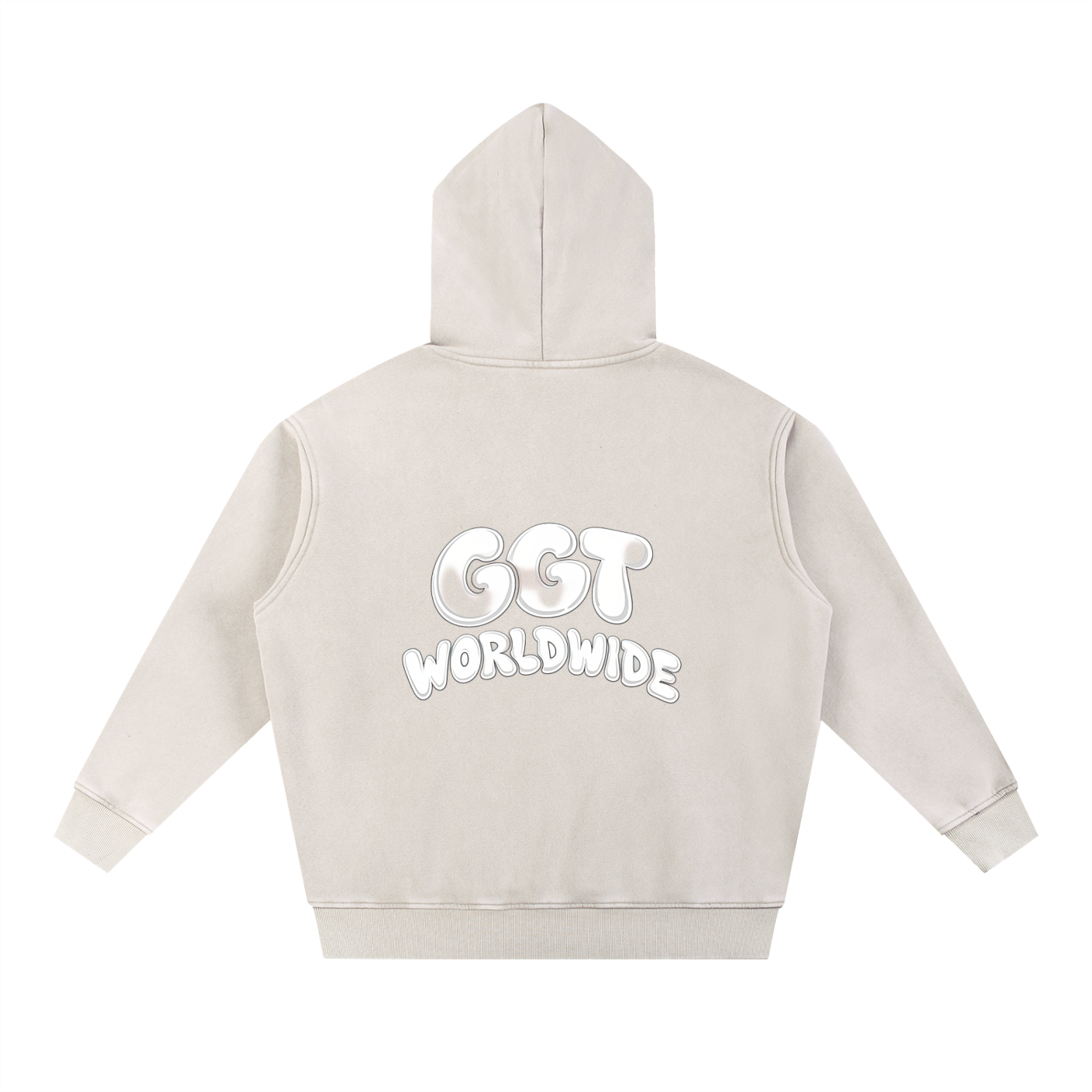 GGT Branded Snow Wash Fleece Oversize Hoodie