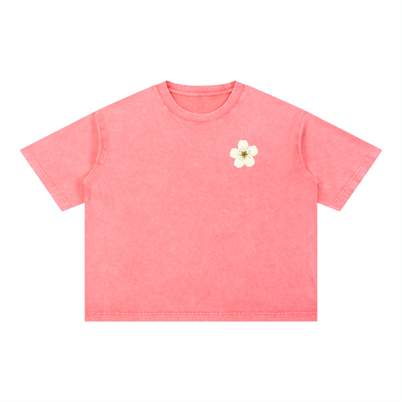 Yellow Sand Tree Mineral Wash Boxy Cotton T-Shirt