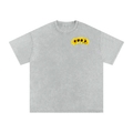 Sunflower Graphic Snow Washed Oversized Cotton T-Shirt