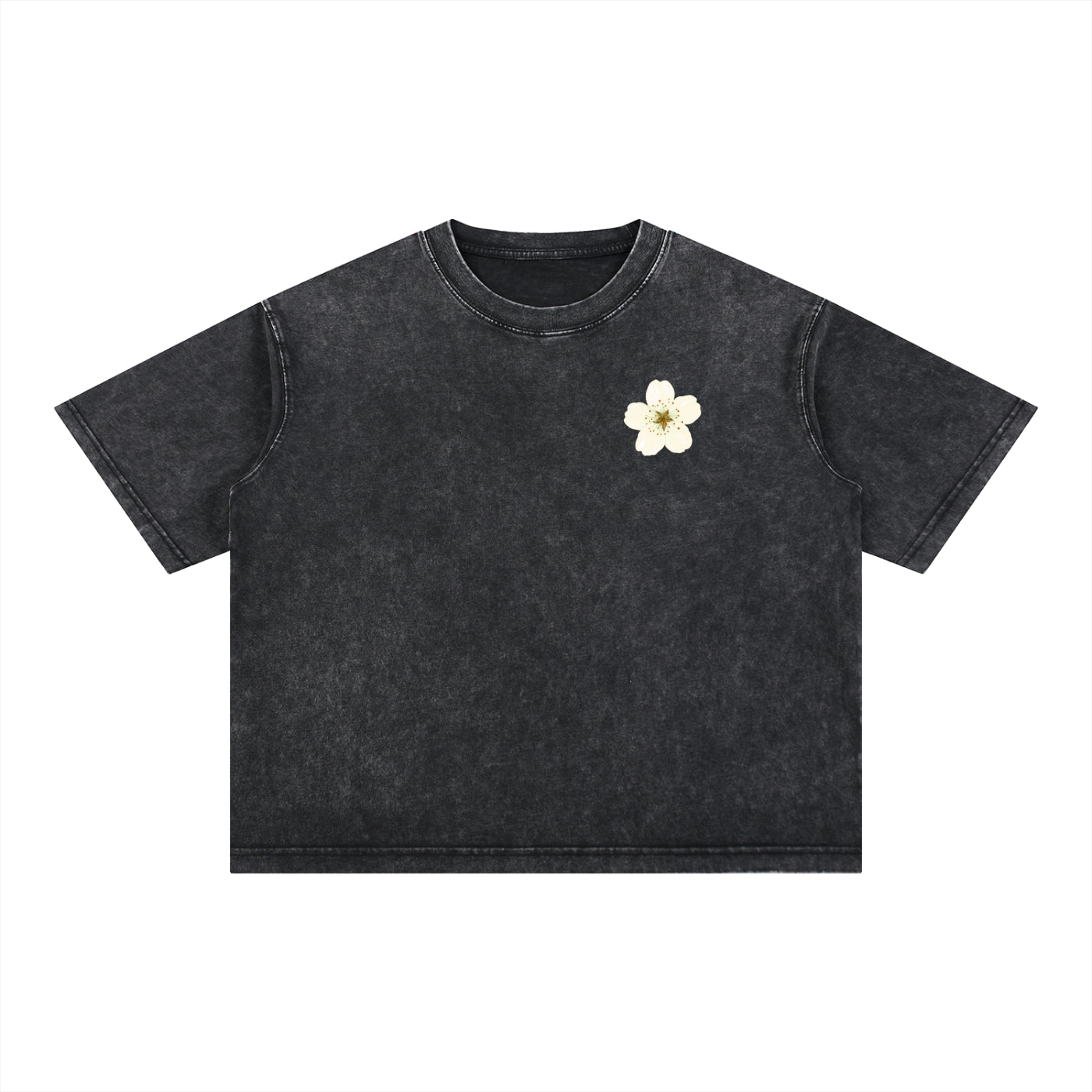 Yellow Sand Tree Mineral Wash Boxy Cotton T-Shirt