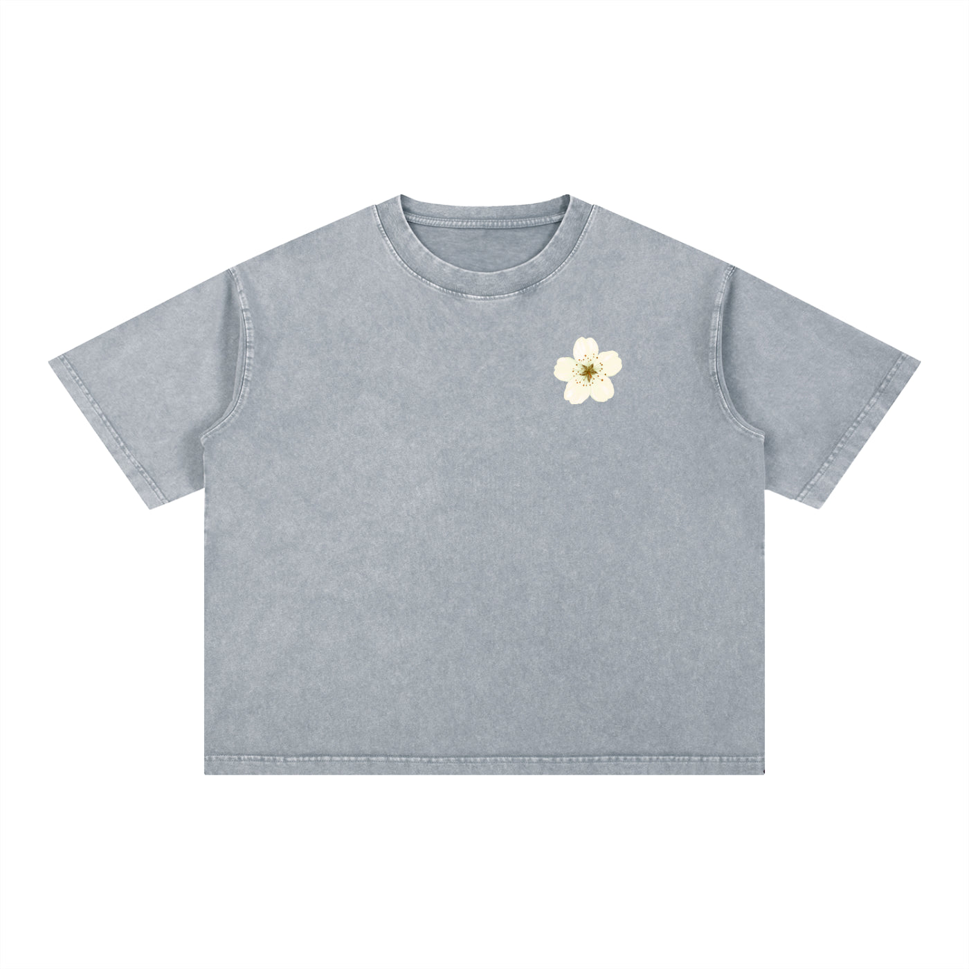 Yellow Sand Tree Mineral Wash Boxy Cotton T-Shirt
