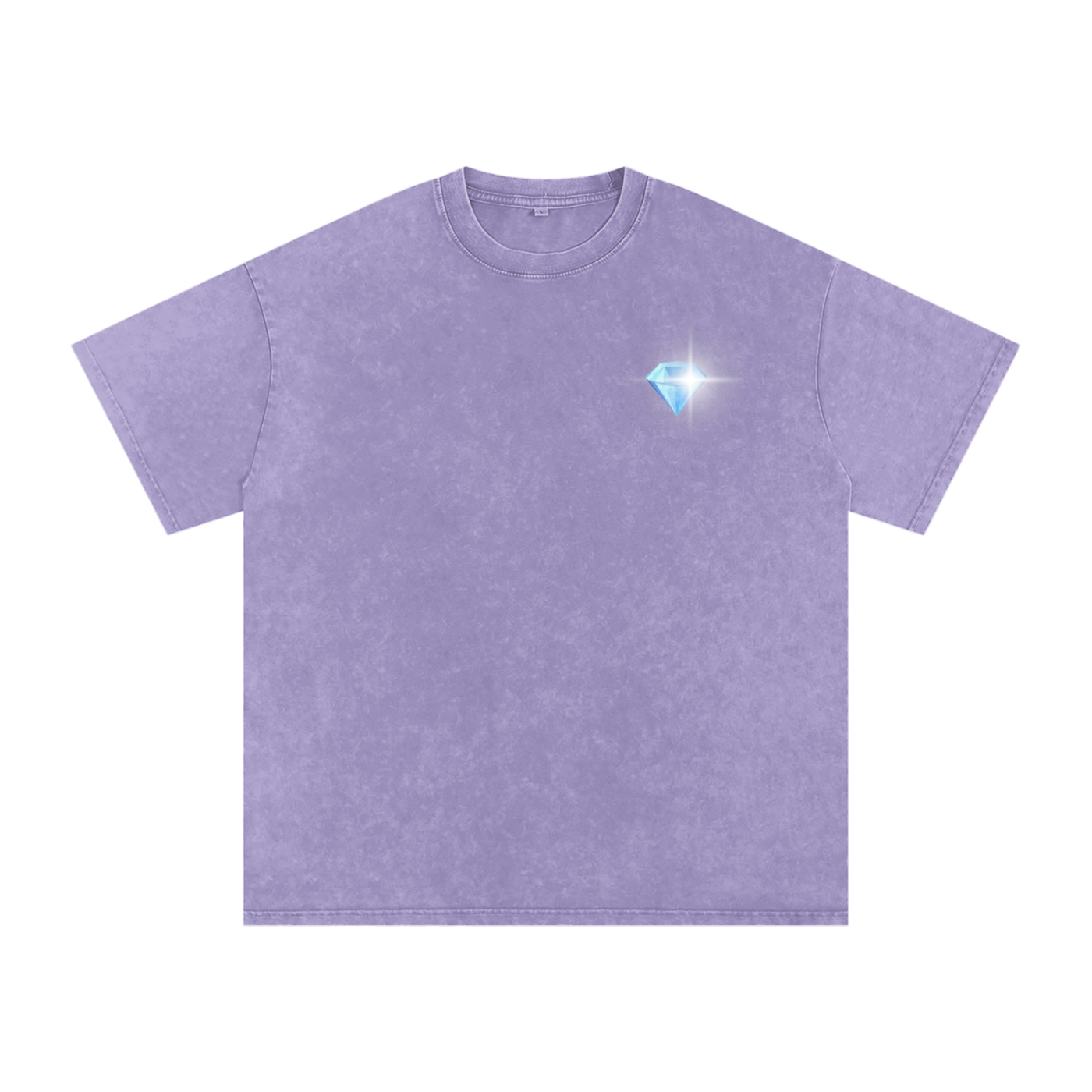GGT Diamond Branded Snow Washed Oversized Cotton T-Shirt