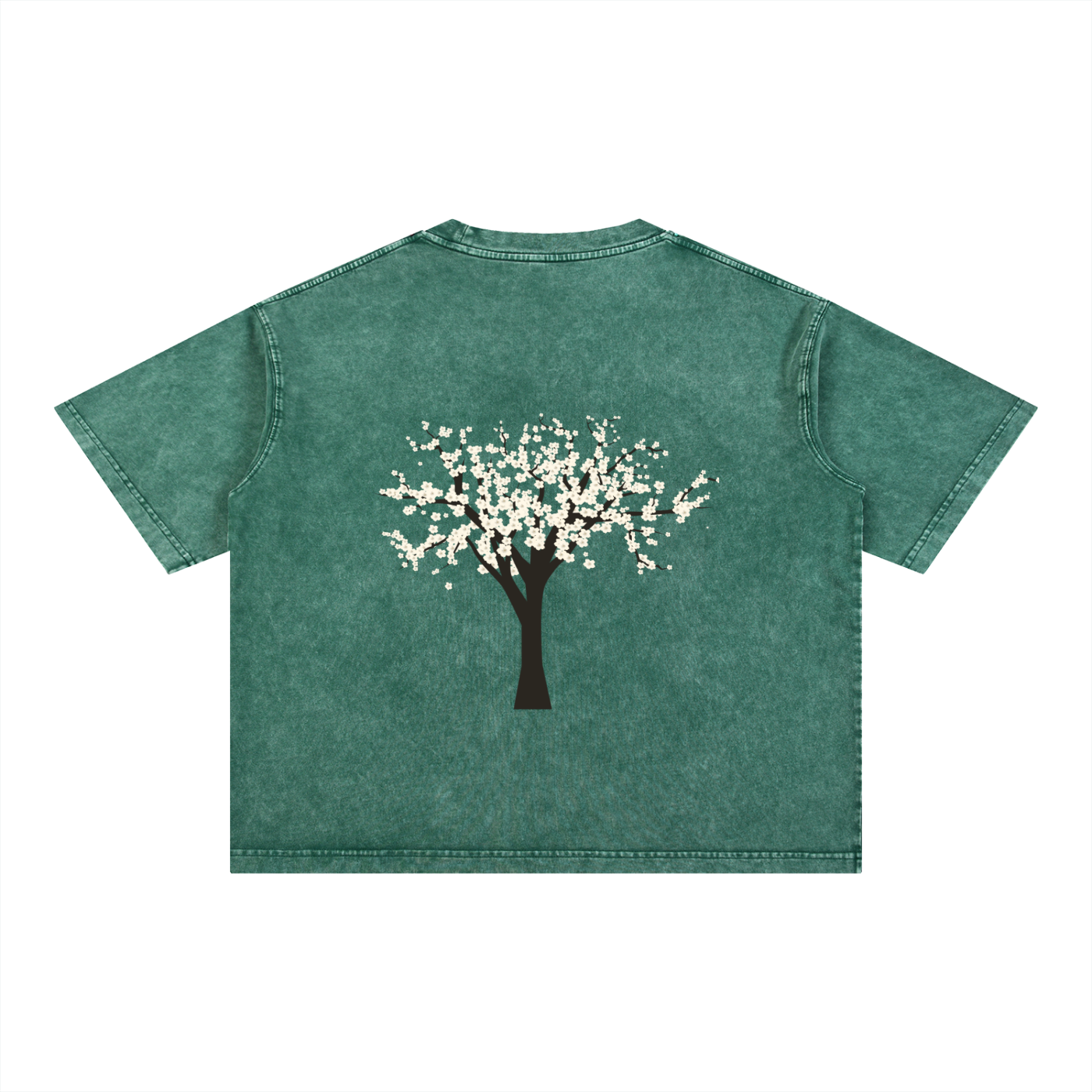 Yellow Sand Tree Mineral Wash Boxy Cotton T-Shirt