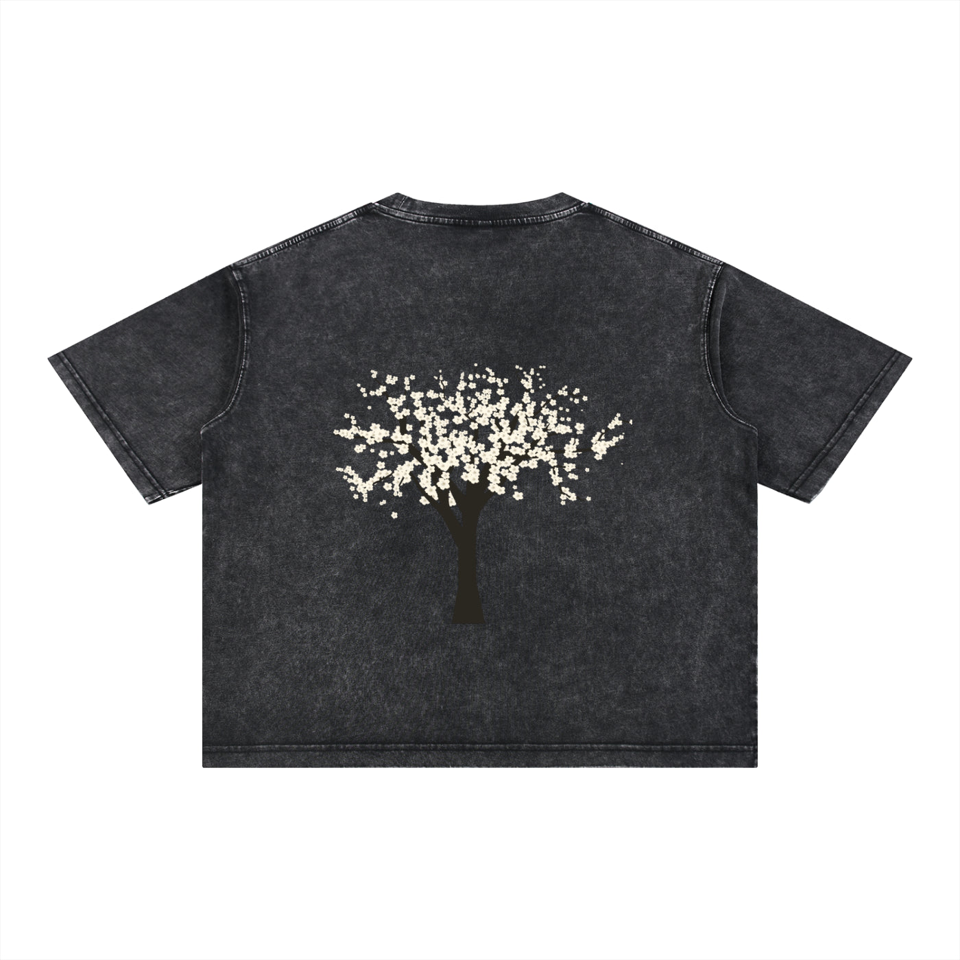 Yellow Sand Tree Mineral Wash Boxy Cotton T-Shirt