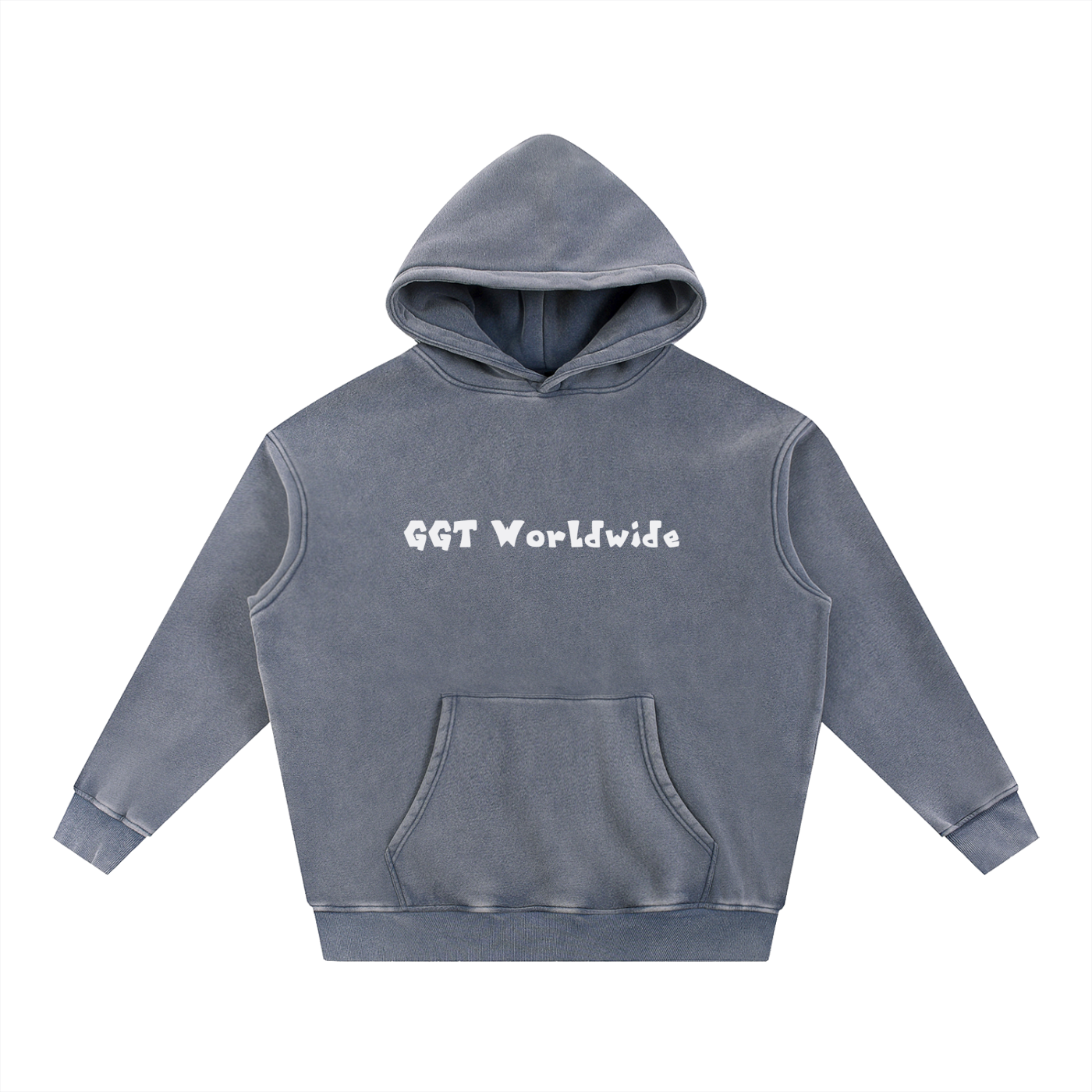 GGT Branded Snow Wash Fleece Oversize Hoodie