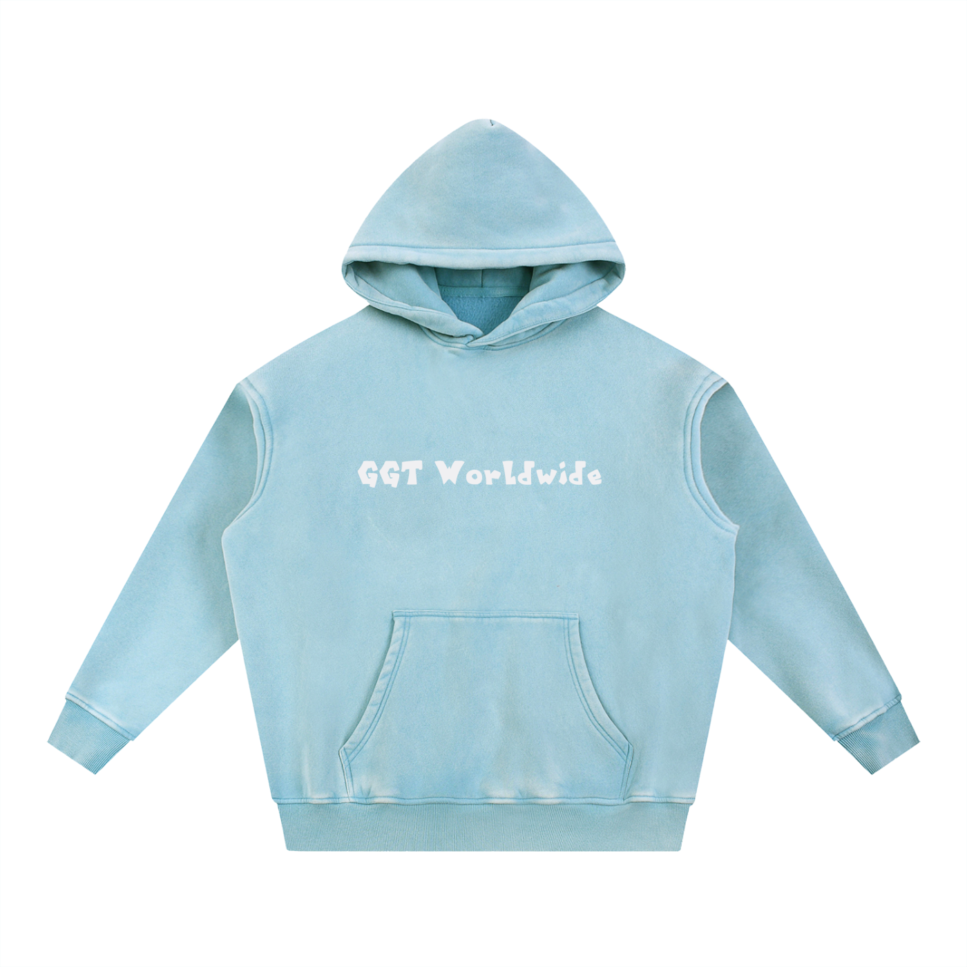 GGT Branded Snow Wash Fleece Oversize Hoodie