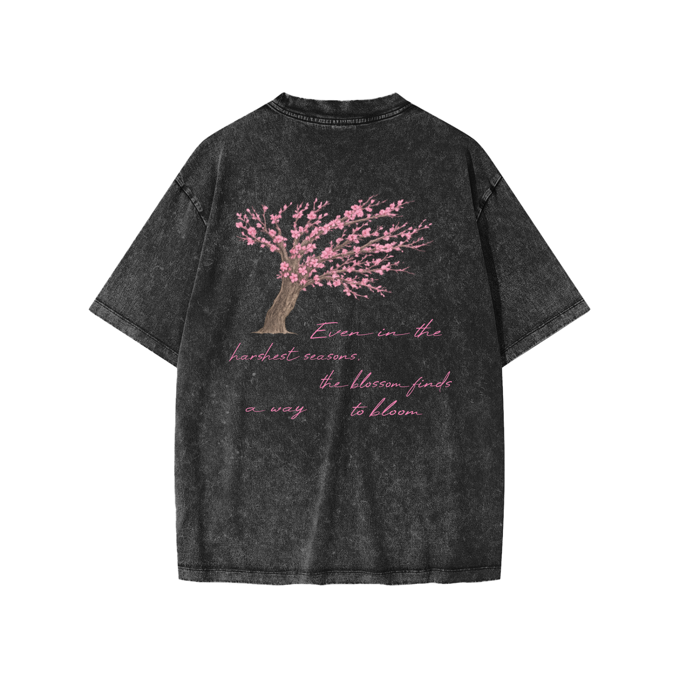 Hand Drawn Blossom Snow Washed Kids' T-Shirt