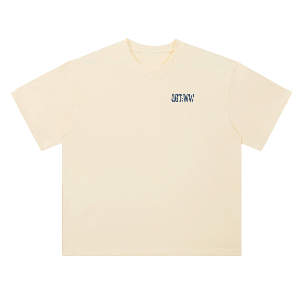Blueberry Heavyweight Drop Shoulder Cotton T-Shirt