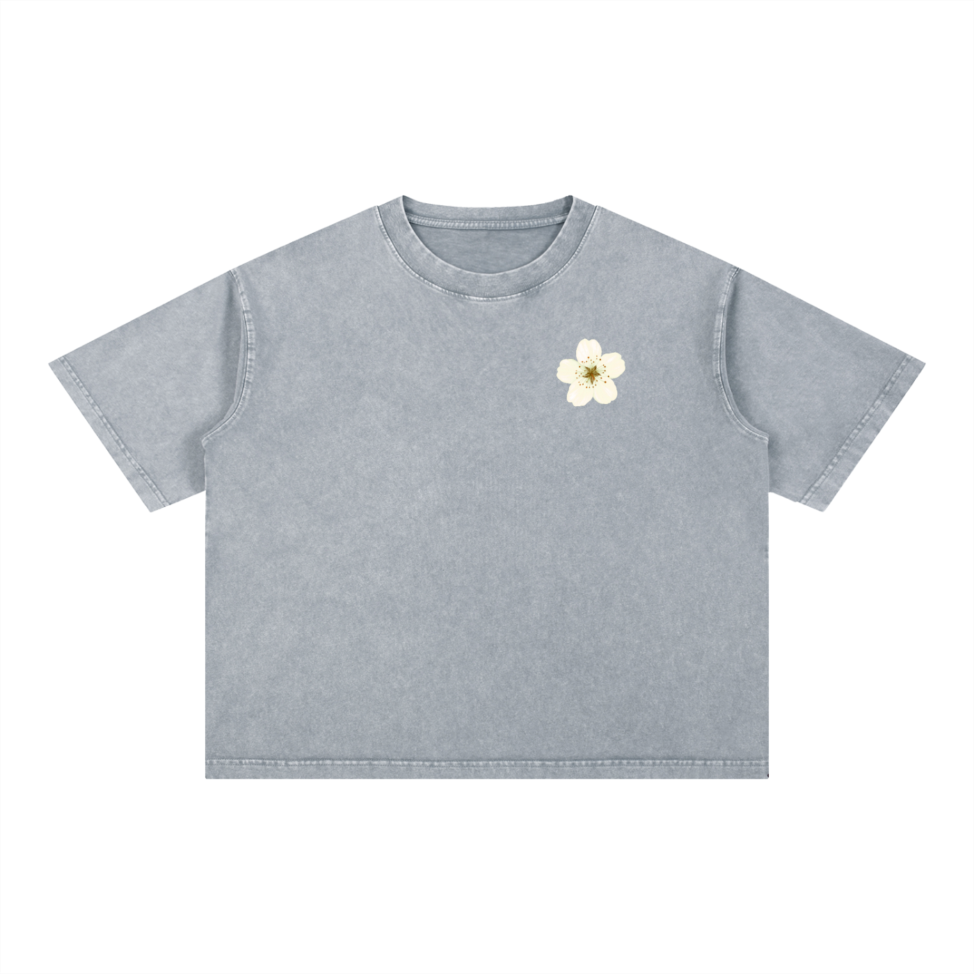 Yellow Sand Tree Mineral Wash Boxy Cotton T-Shirt