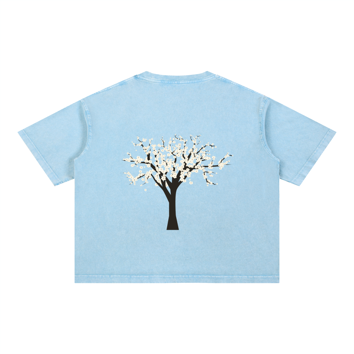 Yellow Sand Tree Mineral Wash Boxy Cotton T-Shirt