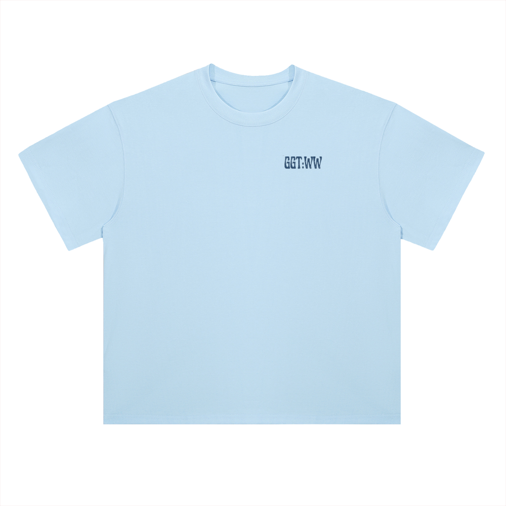 Blueberry Heavyweight Drop Shoulder Cotton T-Shirt