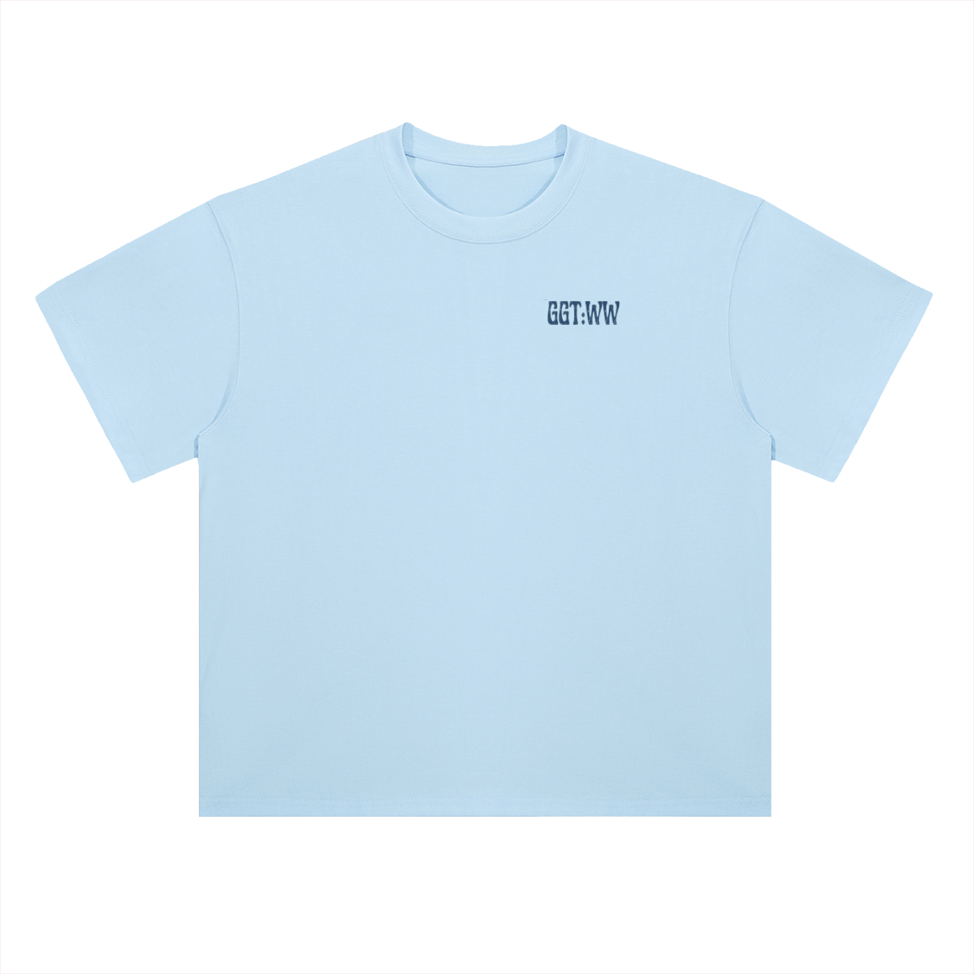 Blueberry Heavyweight Drop Shoulder Cotton T-Shirt