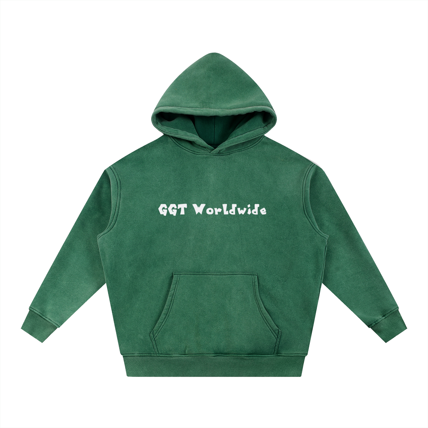 GGT Branded Snow Wash Fleece Oversize Hoodie