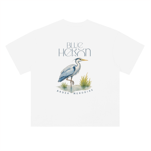 Blue Heron Heavyweight Drop Shoulder Cotton T-Shirt