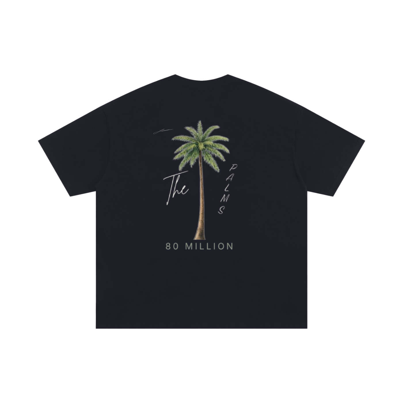 The Palms Hand Drawn Unisex Oversized Cotton T-Shirt