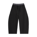 GGT Branded Plaid Waistband Barrel Sweatpants