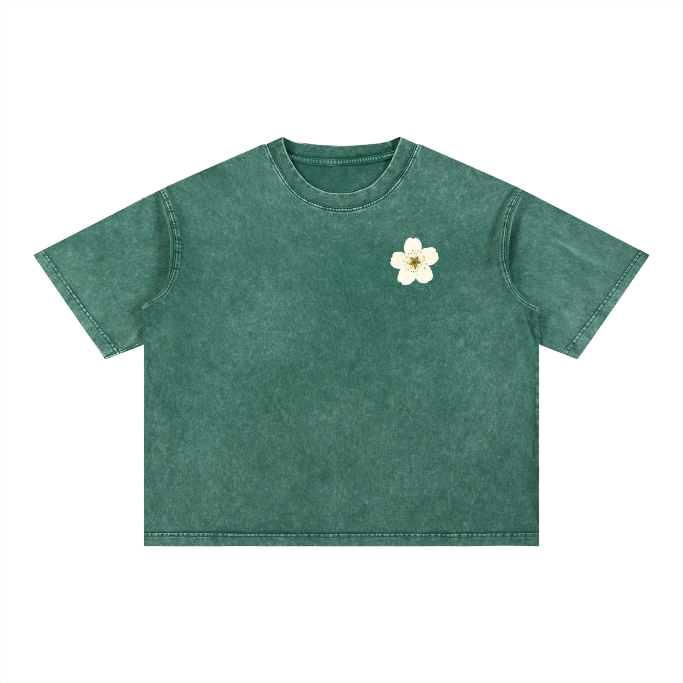 Yellow Sand Tree Mineral Wash Boxy Cotton T-Shirt