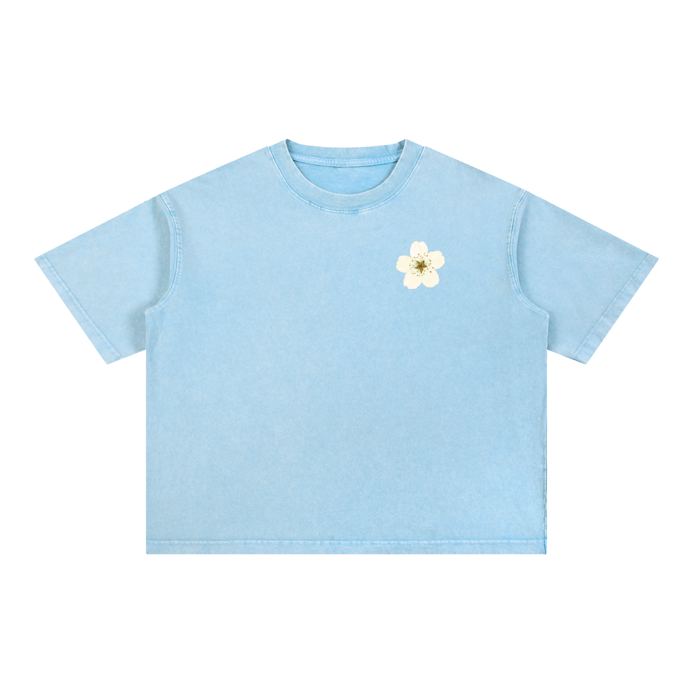 Yellow Sand Tree Mineral Wash Boxy Cotton T-Shirt